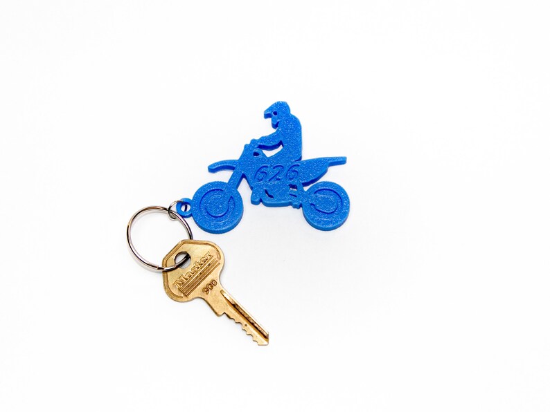 Custom Motocross Dirt bike Number keychain Etsy