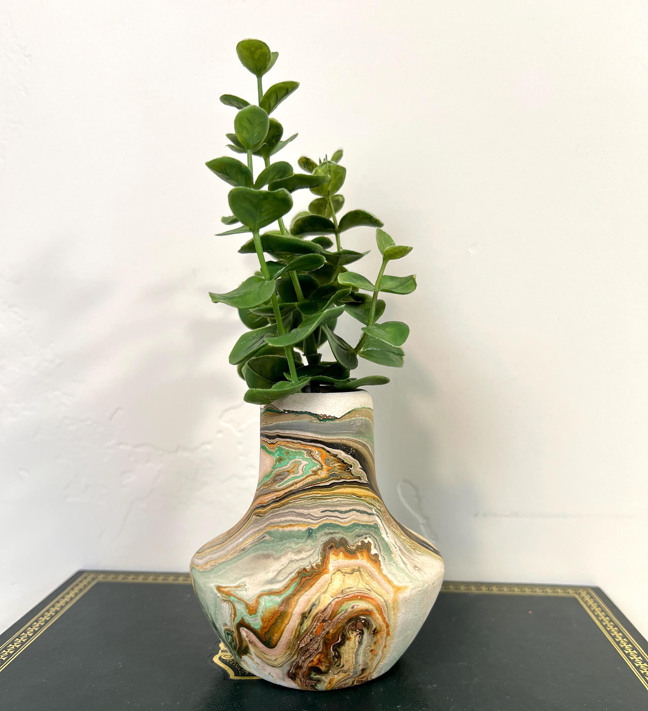 ヴィンテージ USA製 NEMADJI POTTERYネマジポッタリー Vintage Large Nemadji Pottery Vase 12” Tall 10.5” Wide | eBay