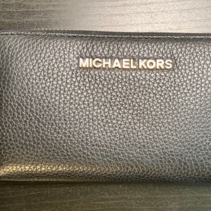Michael Kors Genuine Leather Multi-Pocket Bag Brown Golden Light
