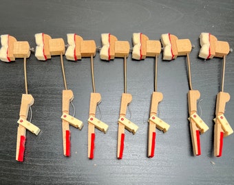 Lot of 23 Piano Hammers from a 1950s Piano for Crafting or...