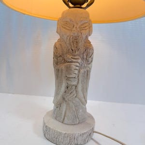 Pre-owned Working Vintage Alabaster Chinese Scholar Lamp - Double-Sided
