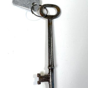 Antique Silver-Tone Skeleton Key: Victorian Era Decor