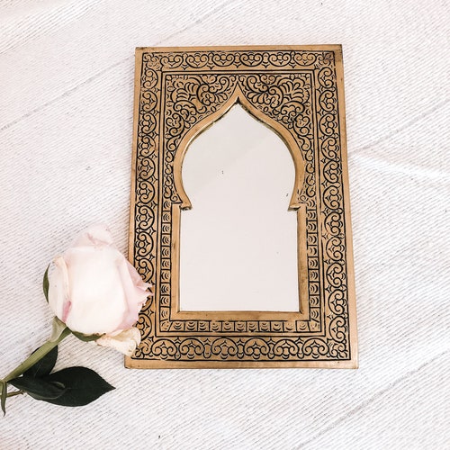 Moroccan Mirror Gold Etsy