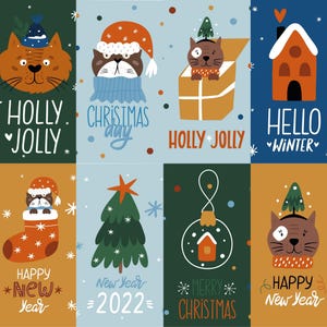 12 belles cartes de Noël à imprimer soi-même - téléchargement numérique