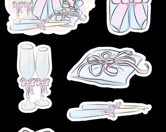 Hochzeit A4 Aufkleber Sticker Karten basteln Scrapbooking Journal Planer Kinder