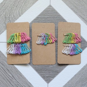 Bright Locking Bulb Pin Stitch Markers / Matte & Metallic / Metal Bulb Safety Pins / Knitting Stitch Marker Set / Crochet Stitch Marker Set