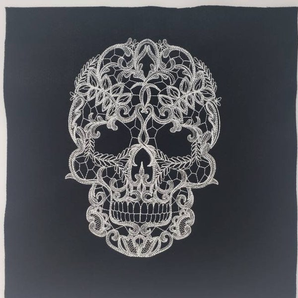 Lace Fabric Skull Etsy