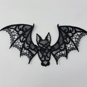 Bat, Halloween Lace Flying Embroidery Bat Decor, Haunted Spooky Bat