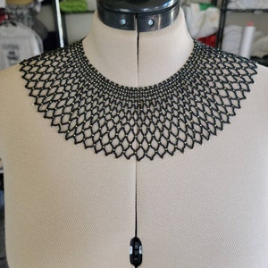 Beaded Net Choker: Zulu Weaved Collar Necklace