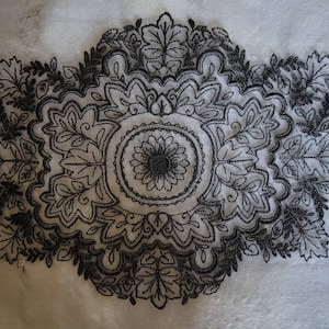 Black Lace Doily: Victorian Goth Organza Table Decor