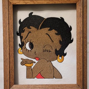 Black Betty Boop Back Patch: Vintage Cartoon Icon (8.5")