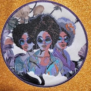 African American Black Sisters Patch, Abstract, Black Girl Magic, Afrocentric Patches, Afro Woman Sew-on Patch, Patches for the Culture