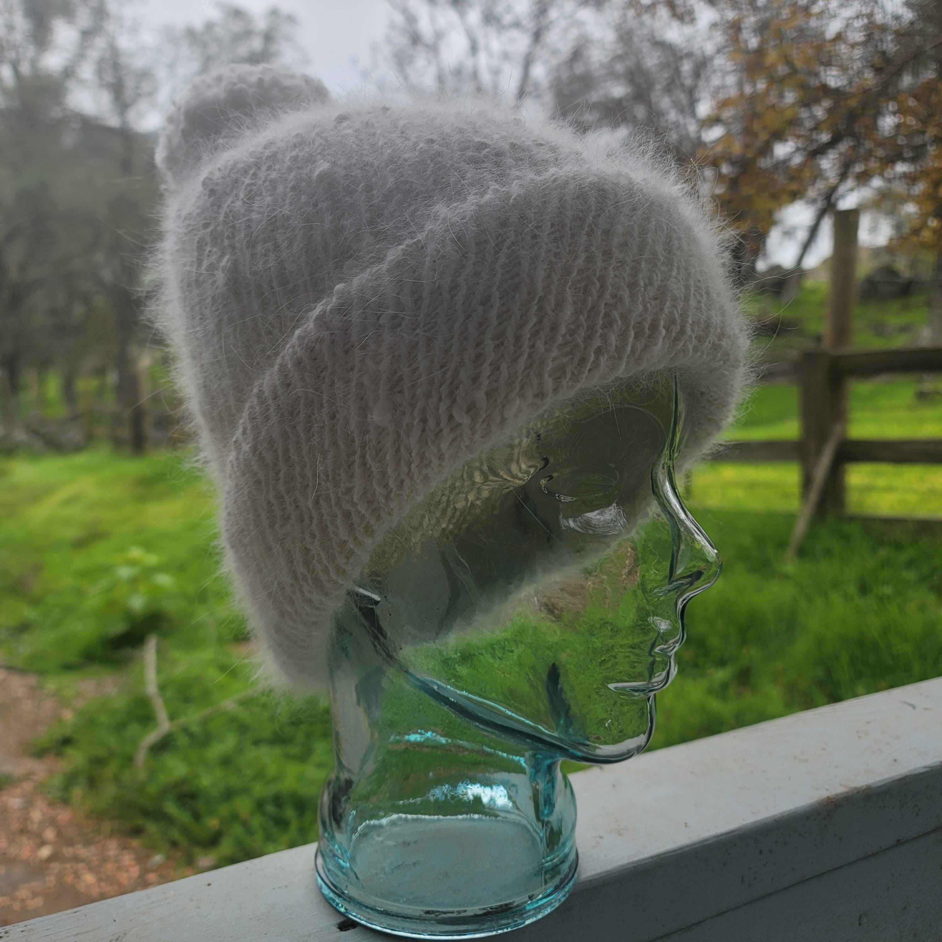 Hand-Knitted Cherry Angora Hat (Bonnet). New. 100% Angora Wool Angora Rabbit Hat - Etsy main image 3