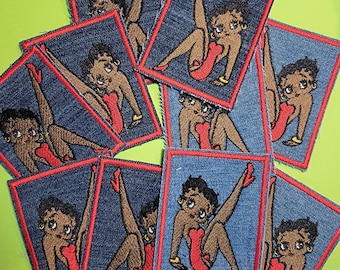 Betty Boop Patch: Upcycled Denim, Black History Icon