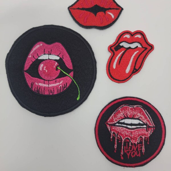 Lips Patch Etsy