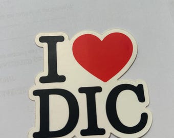 Pegatina "Me encanta DIC"