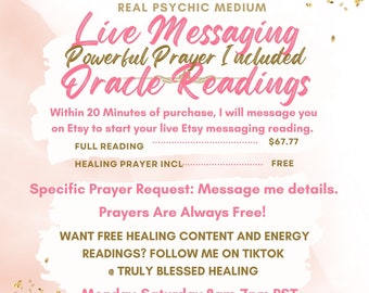 1 Hour Live Messaging Psychic Oracle Reading