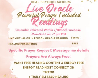 Live 1:1 Virtual or In Person Oracle Reading