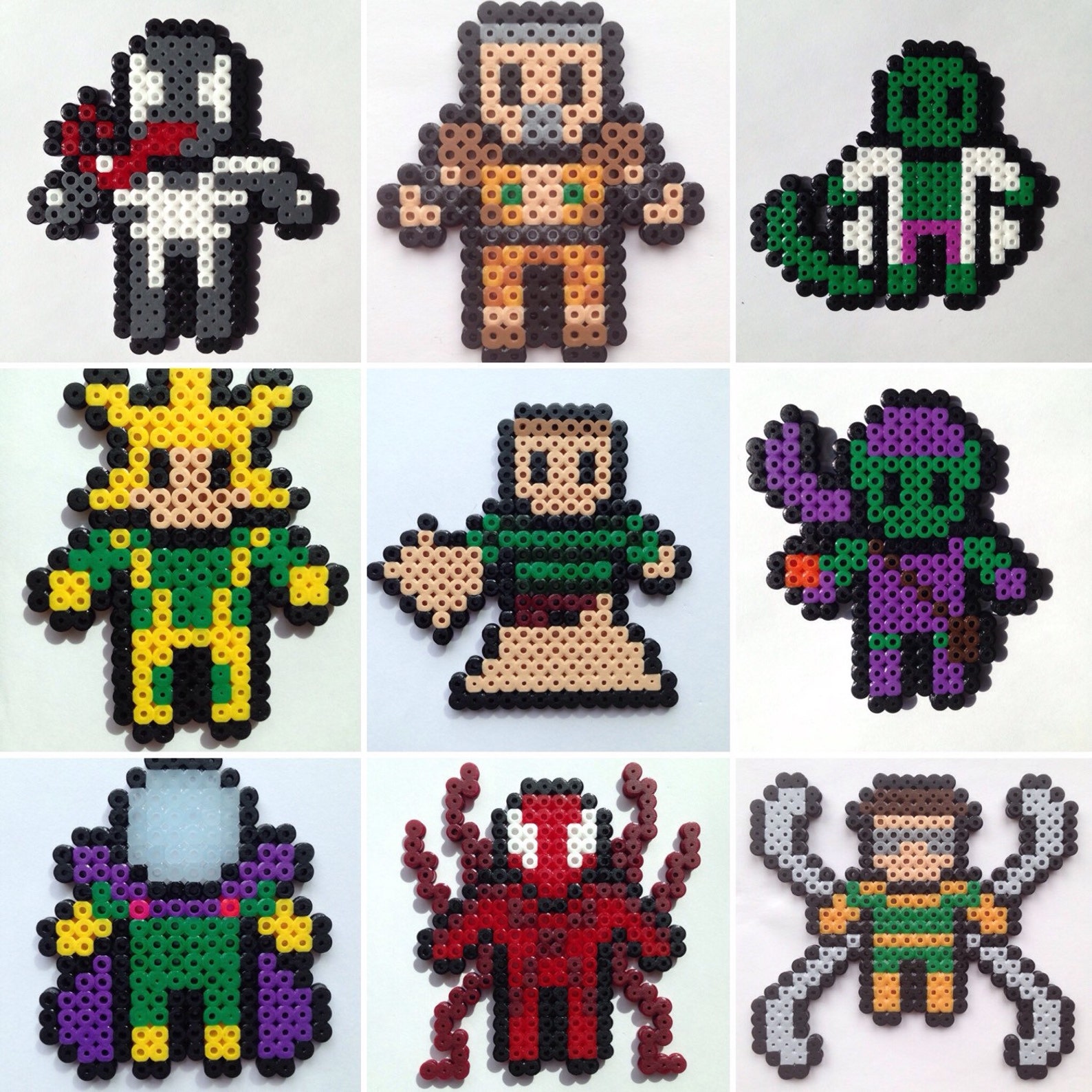Choose 3 Marvel Villains Perler / Hama Bead Figures Etsy