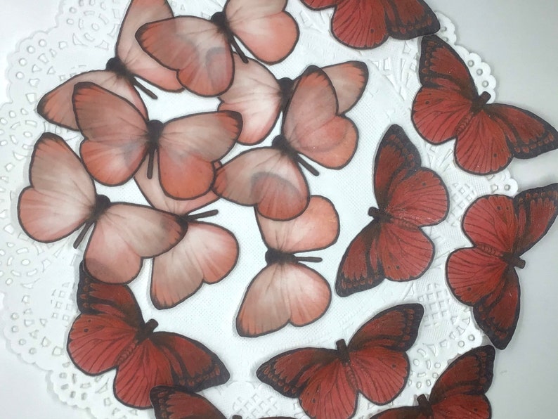 24 PCS set professional fancy edible wafer butterfly for birthdays anniversary weddings engagements baby showers cake and cupcake toppers