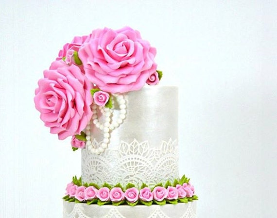 4 X EDIBLE SUGER LACES Wedding Anniversary Baby shower Birthday CAKE CUPCAKE