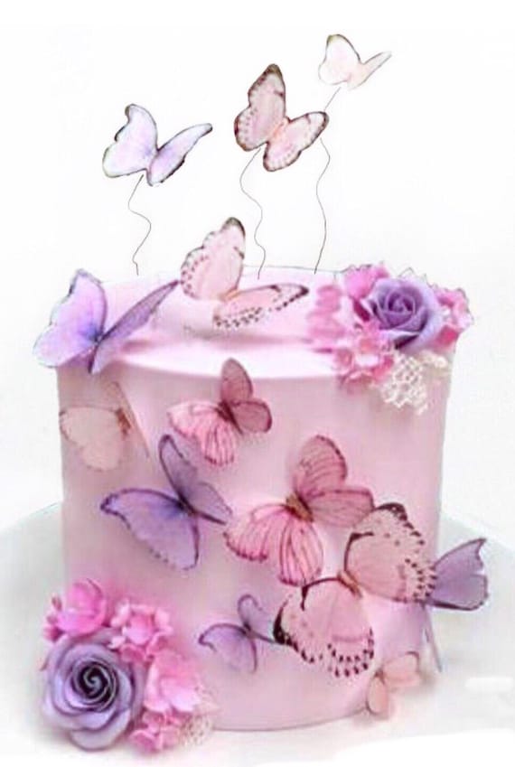 5 to 6 cm 12 Pack Butterflies Orchid Crafts Weddings Cards, Cakes 