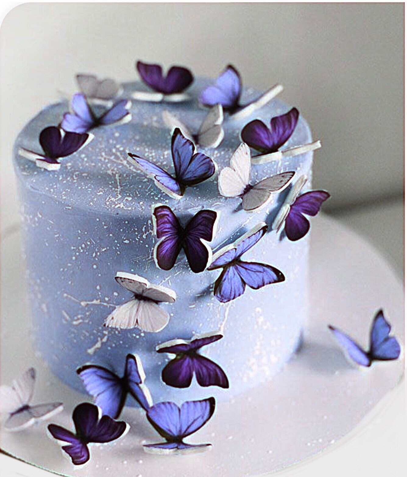 Se envía rápido Mariposas comestibles de decoración para pastel de color  azul helado pálido, juego de 20 mariposas de papel de oblea. Decoración de  cumpleaños de tartas de mariposas. -  México