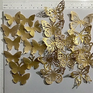 24 PCS set professional fancy edible wafer butterfly for birthdays anniversary weddings engagements baby showers cake and cupcake toppers