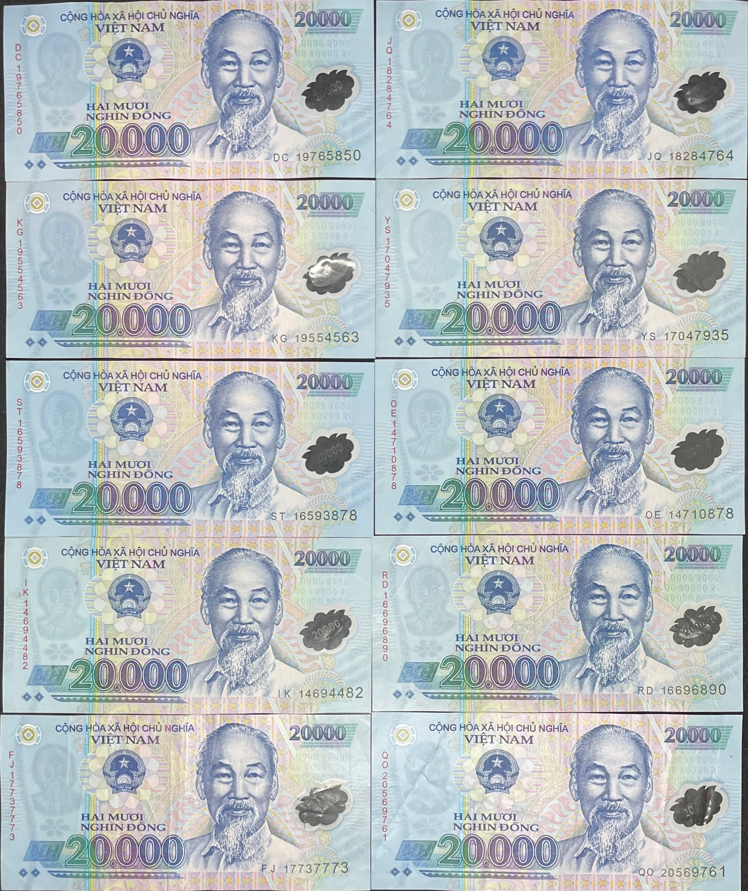 楽天市場】【保証書付】 流通品 500,000 ベトナムドン 紙幣 50枚