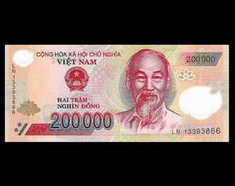 Vietnamese Dong 200,000 VND Polymer Banknote, P-123 (CIR)
