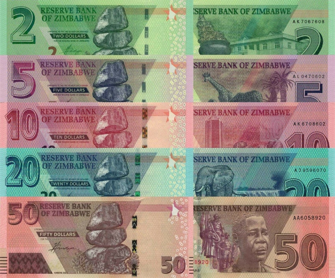 Current Zimbabwe Currency 2019 Present: 1/ea of New 2 5 - Etsy