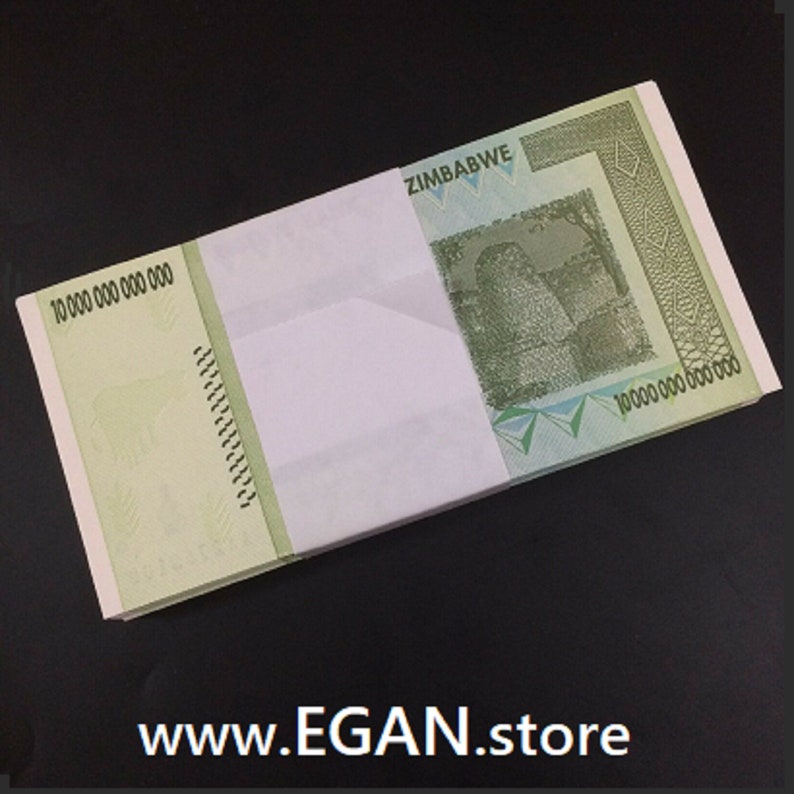 100 Trillion Zimbabwe Dollars Ten 10 Pcs X 10 Trillion VF Etsy