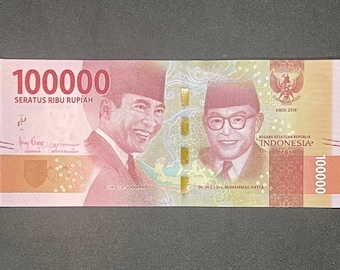 Indonesia 100,000 Rupiah UNC 2016 Banknote, P-160 - 1 pc