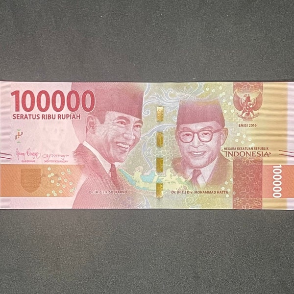 Indonesia 100,000 Rupiah UNC 2016 Banknote, P-160 - 1 pc