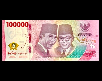 Indonesia 100,000 Rupiah UNC 2022 Banknote, P-168 - 1 pc (100k IDR) | Egan Store