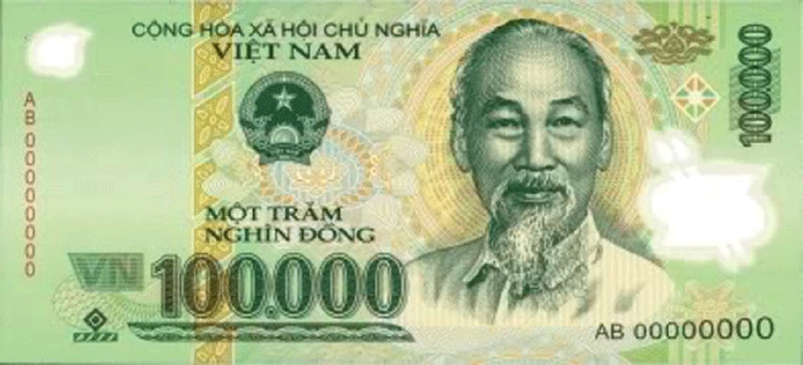 100000 Vietnamese Dong One 100K VND UNC Vietnam Polymer Etsy