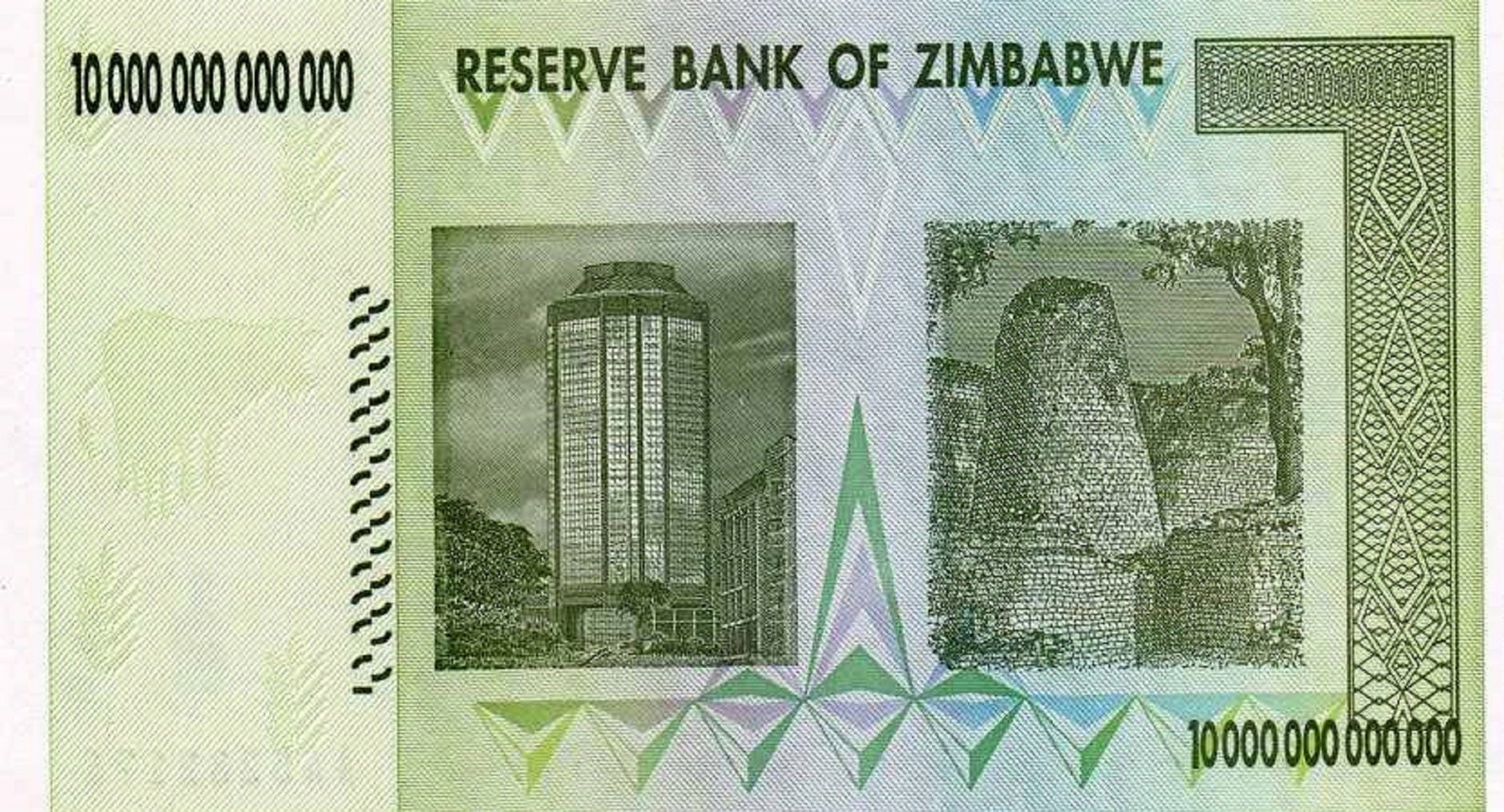 Ten Trillion Zimbabwe Dollars One 10 Trillion Zim Banknote Etsy