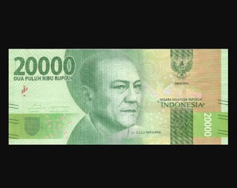 Billetes Indonesia 20.000 Rupias UNC 2016, P-158 / Tienda Egan
