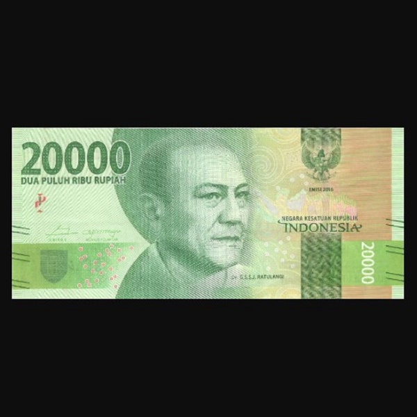 Indonesia 20,000 Rupiah UNC 2016 Banknotes, P-158 | Egan Store