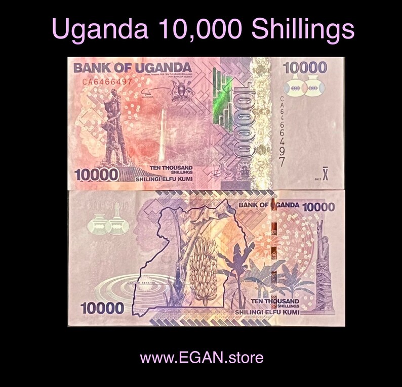 Uganda 10000 Shillings CIR Banknote 1 Pc ugandan Currency Etsy