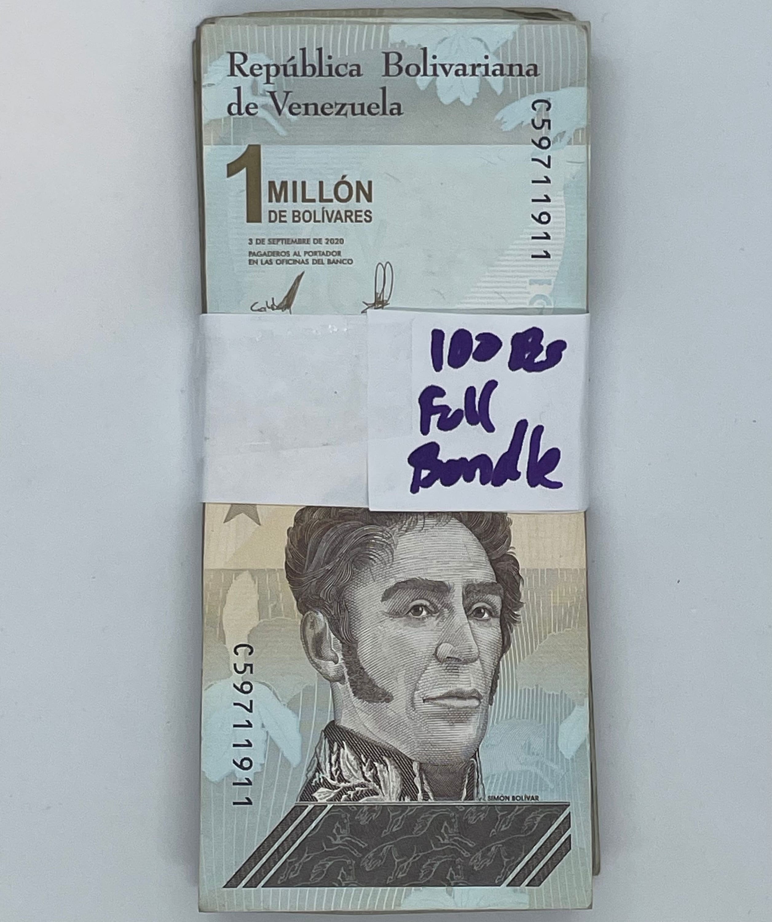 ベネズエラボリバル100万　(1MILLION) ・2000枚・ 楽天市場】【100万紙幣】 【流通品】10枚setから ベネズエラ
