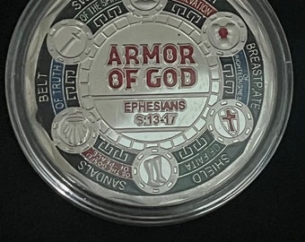 Moeda do Desafio da Armadura de Deus - Efésios 6:13-17