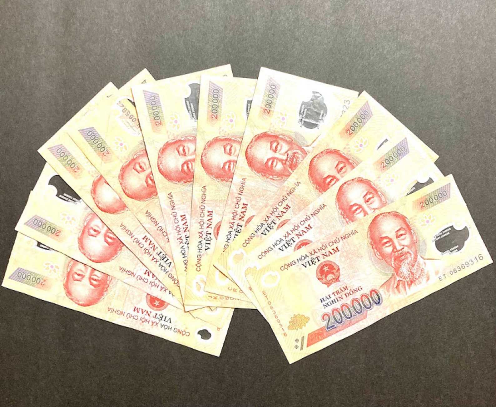 One Million Vietnamese Dong CIR 5 X 200000 VND Circulated Etsy