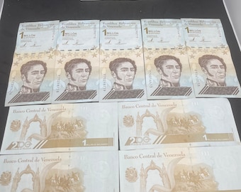 Venezuela 1 Million Bolivares Soberanos CIR 2020 Banknotes, P-114 - 10 pcs (1/10 Bundle)