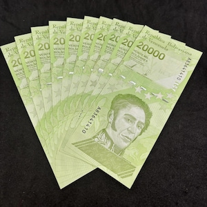 20,000 Venezuela Bolivar Soberano CIR 2019 Banknotes, P-110 , 10 pcs