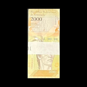 100 pcs x 2000 Venezuela Bolivar UNC 2016 Banknotes (Full Bundle) | Egan Store