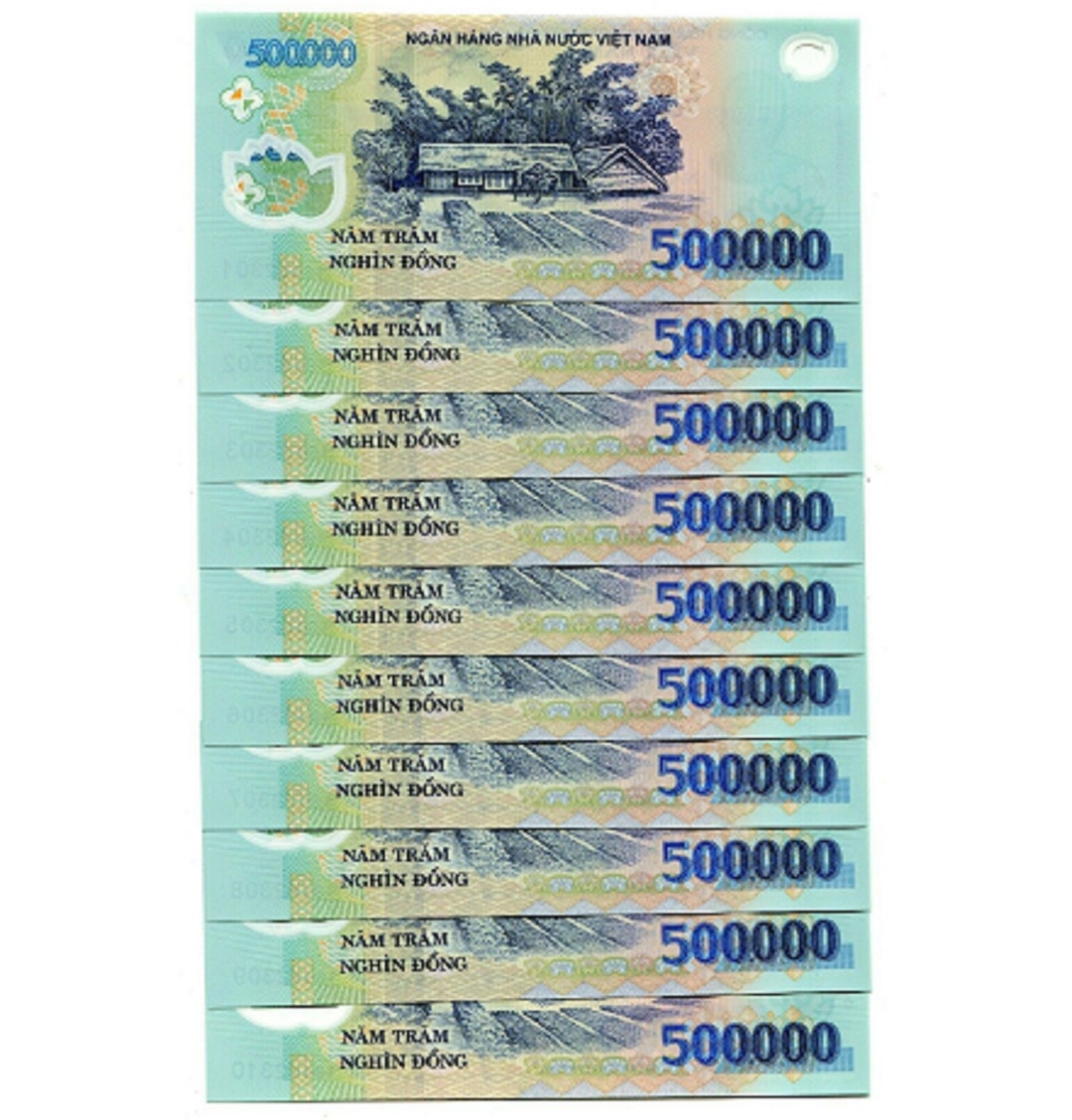 5 Million Vietnamese Dong 10 Pcs X 500000 VND Vietnam CIR Etsy