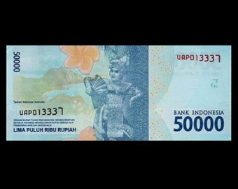 Indonesia 50,000 Rupiah CIR 2016 Banknote, P-159 | Egan Store