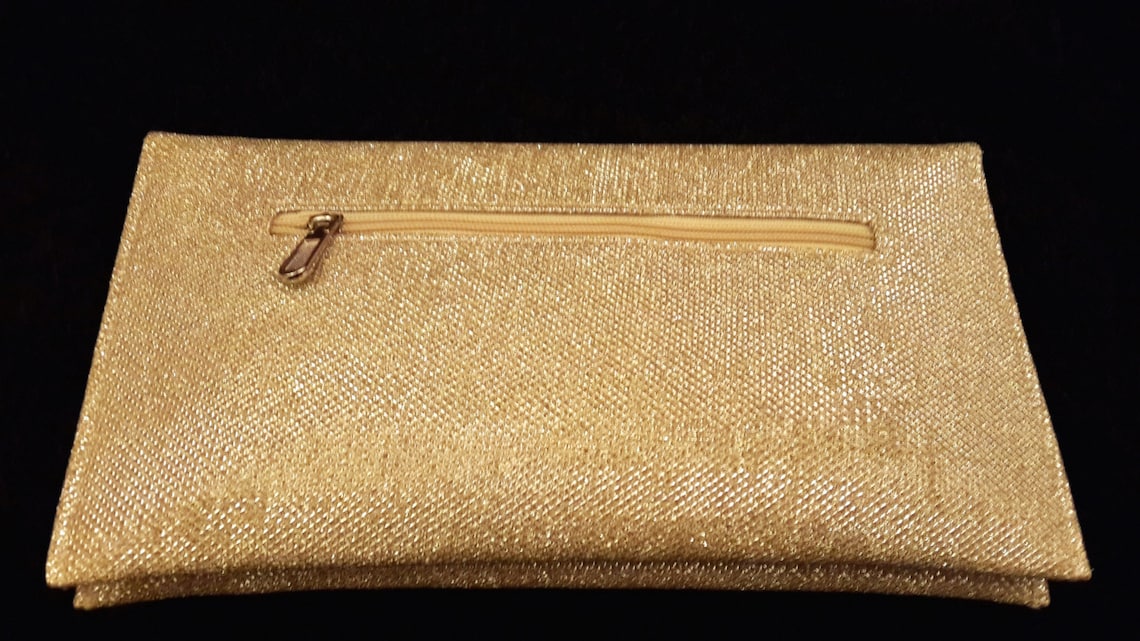Gold Oversized Envelope Clutch Purse Bridal Clutch Bridal Etsy