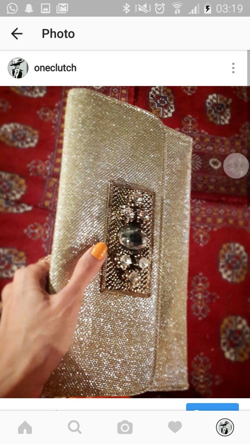 Gold Oversized Envelope Clutch Purse Bridal Clutch Bridal Etsy